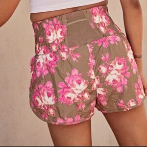 FP Movement by Free People Military Rose Floral High Waist Shorts